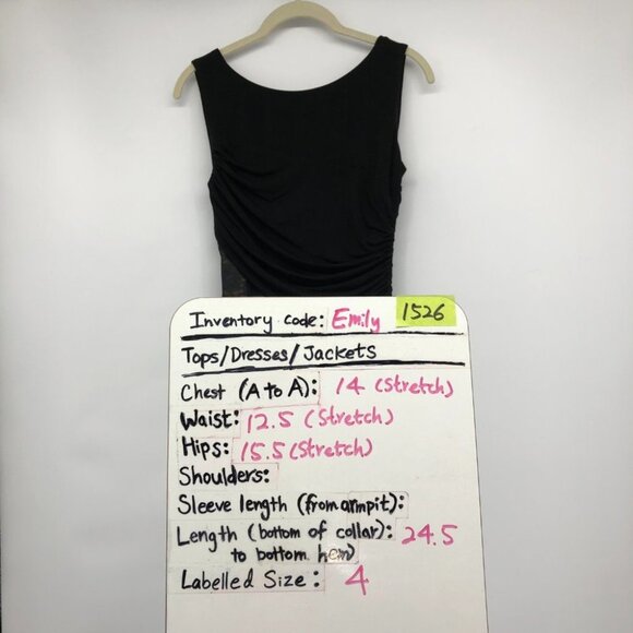 BCBGMaxAzria Black Renay Lace-Blocked Ruched Mini Bodycon Dress size 4 - Picture 15 of 16